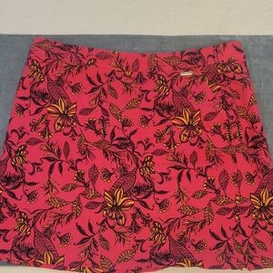 Rafaella Red Floral Mini Skort